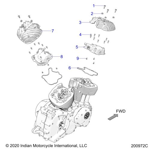 ENGINE, ROCKER COVERS