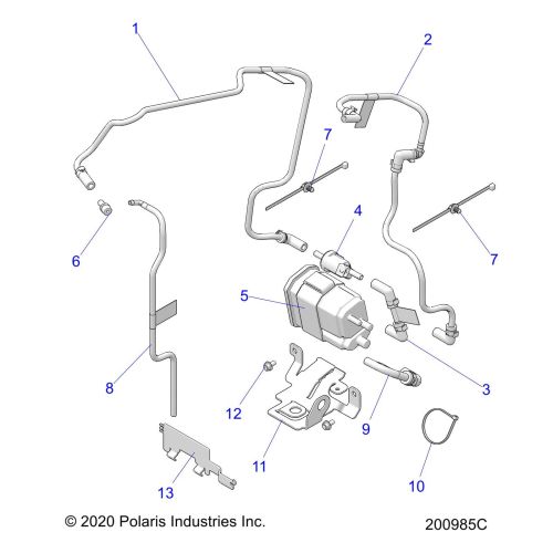 FUEL SYSTEM, EVAP SYSTEM, CALI. / INTL