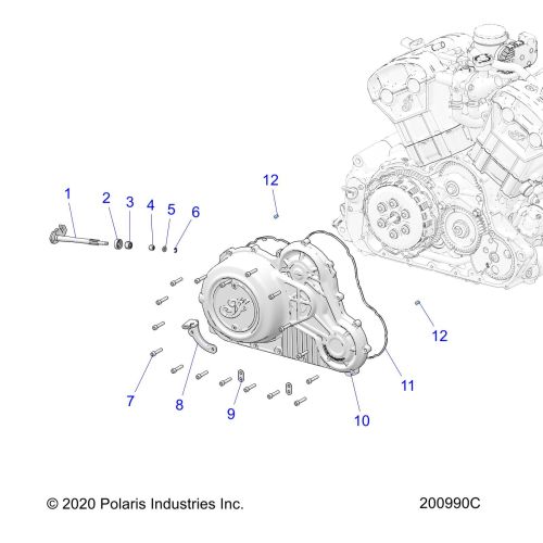 ENGINE, COVER ASM., PRIMARY DRIVE