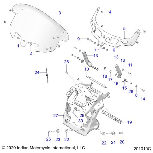 BODY, FAIRING ASM, WINDSHIELD MOUNT