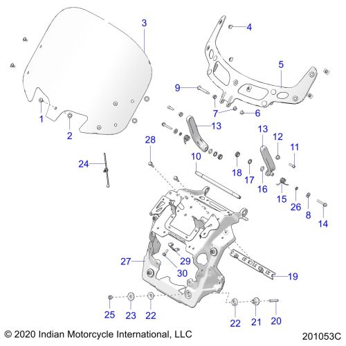 BODY, FAIRING ASM, WINDSHIELD MOUNT