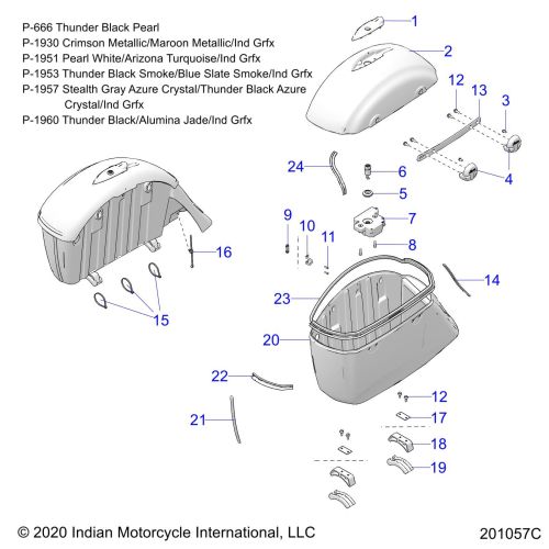 BODY, SADDLEBAG ASM.