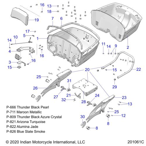 BODY, TRUNK BASE MOUNTING ASM.