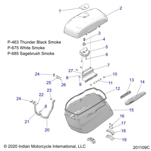 BODY, SADDLEBAG ASM.
