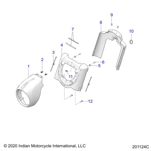 BODY, HEADLIGHT HOUSING