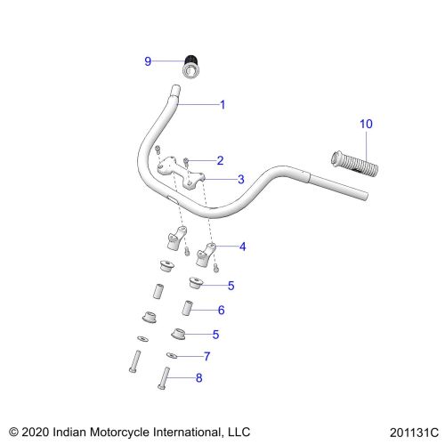 STEERING, HANDLEBAR MOUNTING AND GRIPS