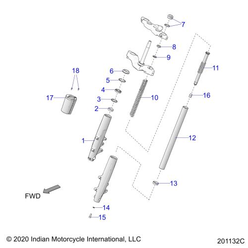 SUSPENSION, FRONT FORKS