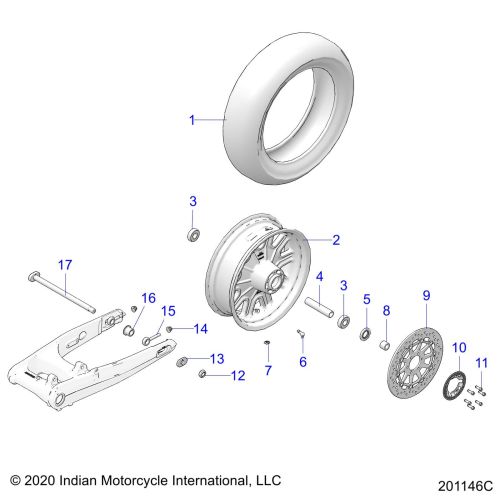 WHEEL, REAR