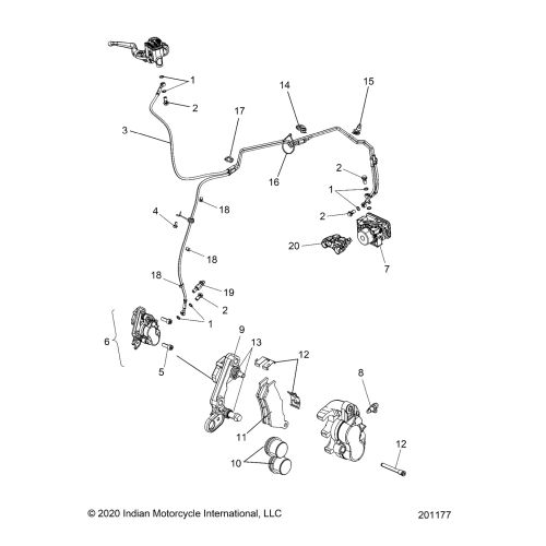 BRAKES, FRONT ASM., W / ABS