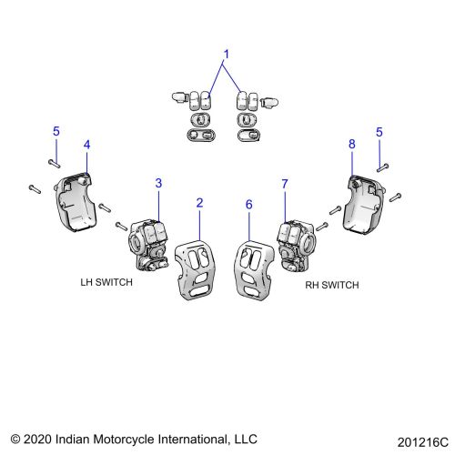 ELECTRICAL, SWITCH CONTROLS, LH / RH