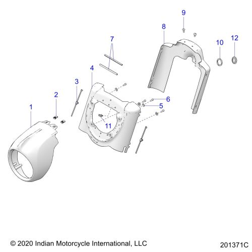 BODY, HEADLIGHT HOUSING