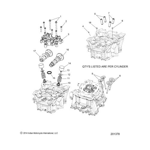 ENGINE, CYLINDER HEAD ASM.