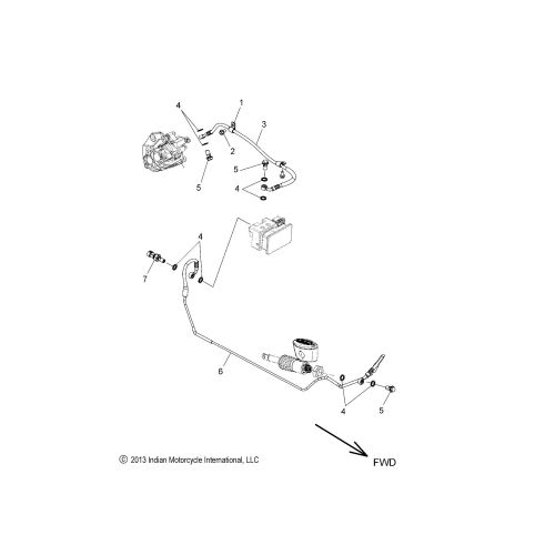 BRAKES, BRAKE LINE, REAR, ABS