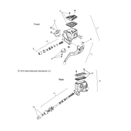 BRAKES, MASTER CYL., FRONT AND REAR