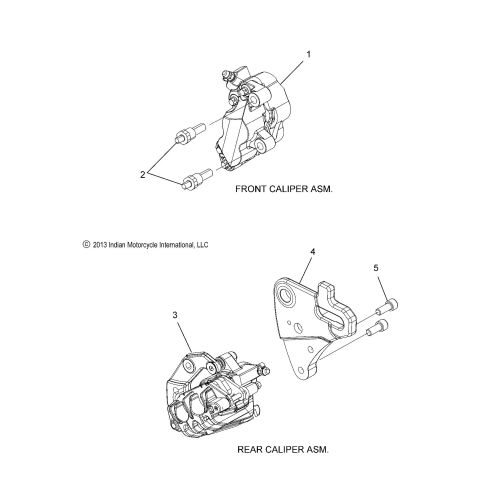 BRAKES, CALIPERS, FRONT AND REAR