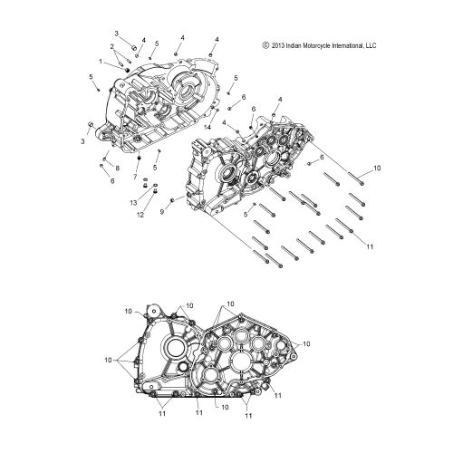 ENGINE, CRANKCASE