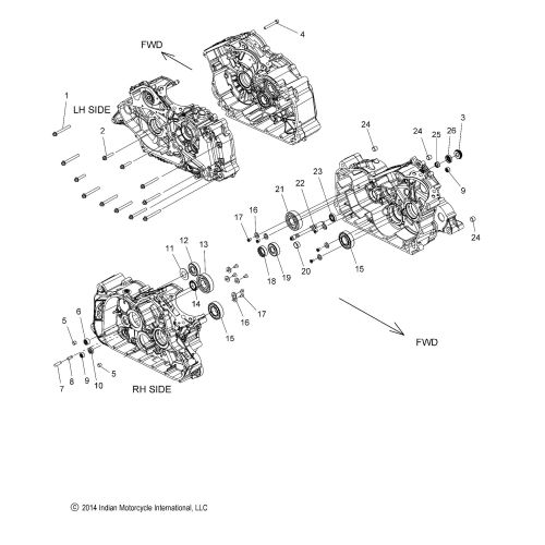 ENGINE, CRANKCASE ASM.
