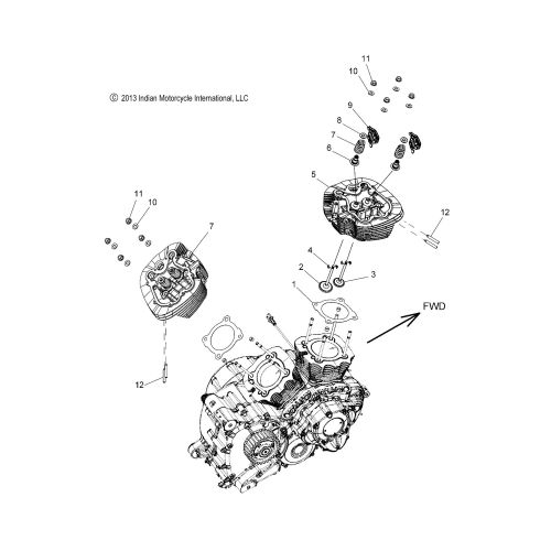 ENGINE, CYLINDER HEAD ASM.