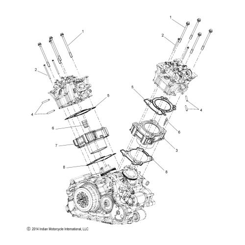 ENGINE, CYLINDER AND CYL. HEAD MOUNTING