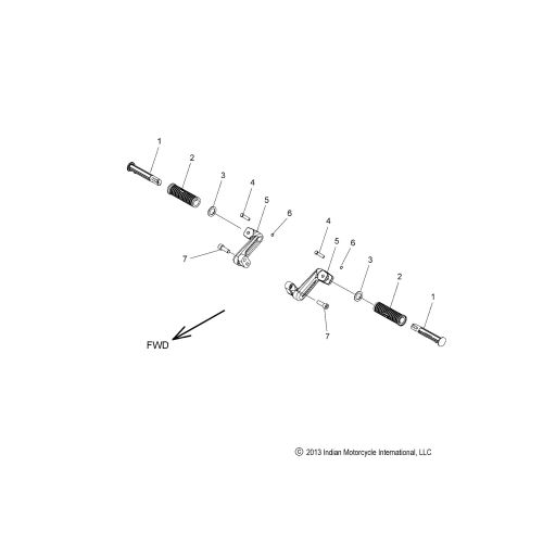 CHASSIS, FOOTPEG, PASSENGER