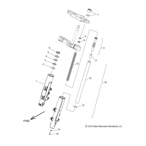 SUSPENSION, FRONT FORKS