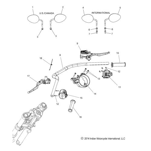 STEERING, HANDLEBAR ASSEMBLY