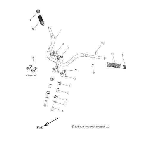 STEERING, HANDLEBAR MOUNTING AND GRIPS