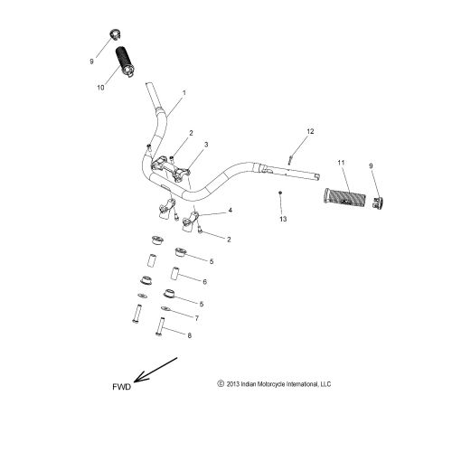 STEERING, HANDLEBAR MOUNTING AND GRIPS