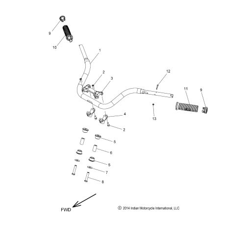 STEERING, HANDLEBAR MOUNTING AND GRIPS