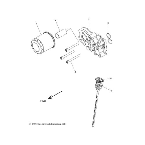 ENGINE, OIL FILTER / ADAPTOR, AND DIPSTICK