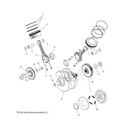 ENGINE, PISTON AND CRANKSHAFT