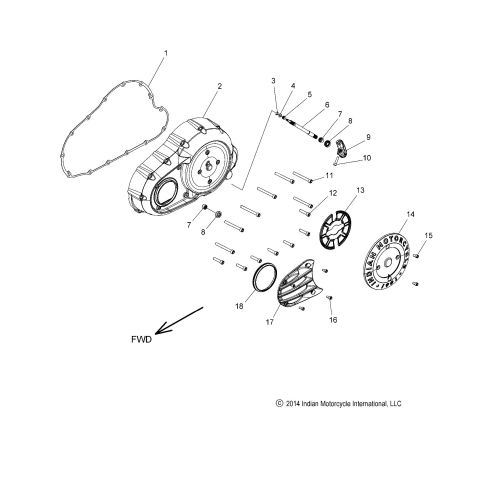 ENGINE, PRIMARY COVER ASM.