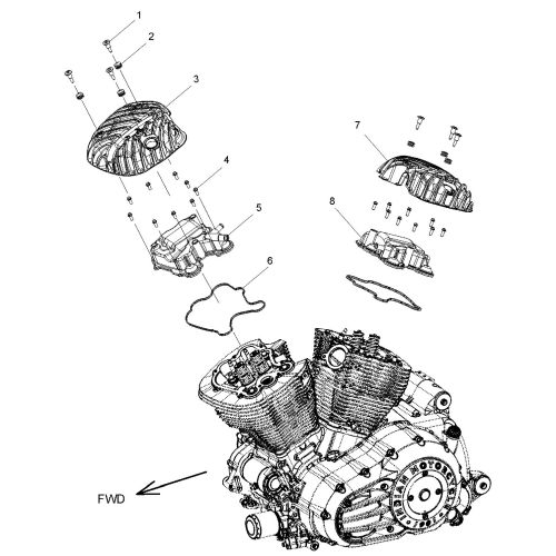 ENGINE, ROCKER COVERS