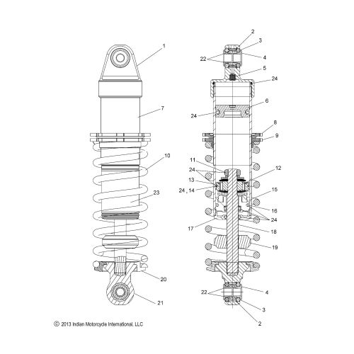 SUSPENSION, SHOCK ABSORBER, CHIEF CLASSIC / CHIEF VINTAGE