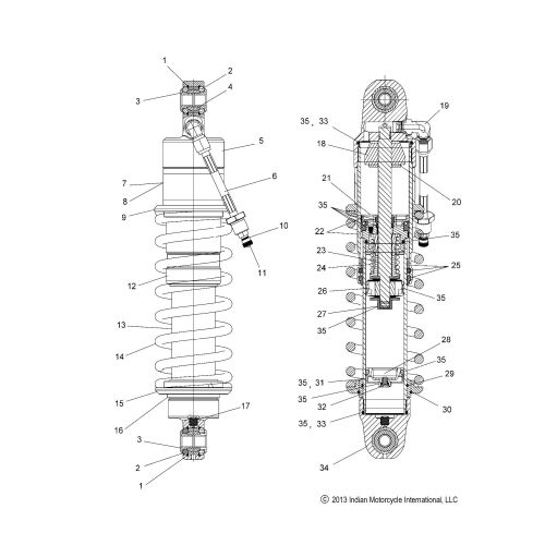 SUSPENSION, SHOCK ABSORBER, CHIEFTAIN