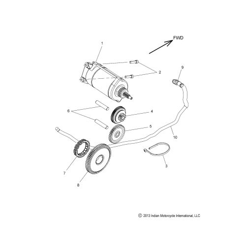 ENGINE, STARTER MOTOR