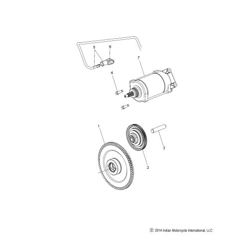 ENGINE, STARTER MOTOR