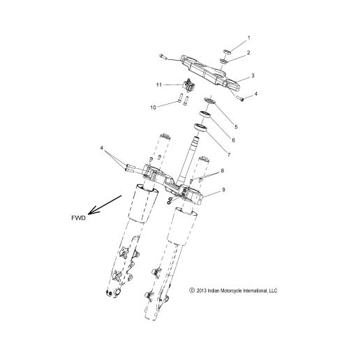 STEERING, UPPER AND LOWER CLAMPS