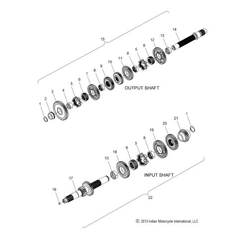 DRIVE TRAIN, INPUT / OUTPUT SHAFT ASM.