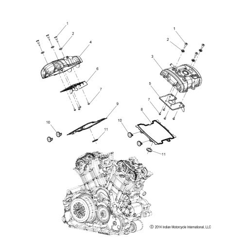 ENGINE, VALVE COVERS