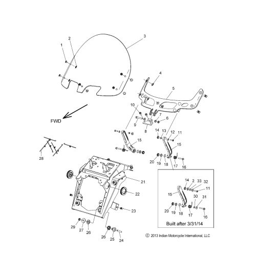 BODY, FAIRING ASM, WINDSHIELD MOUNT