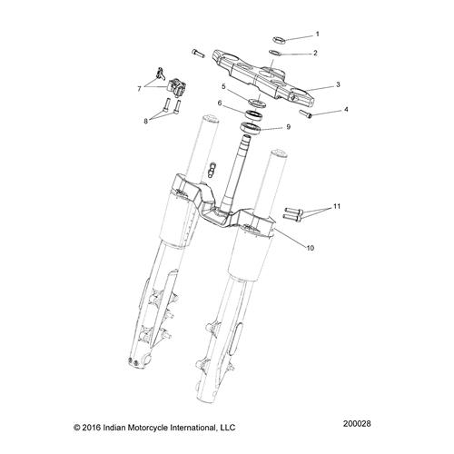 NUT, TOP, TRIPLE CLAMP