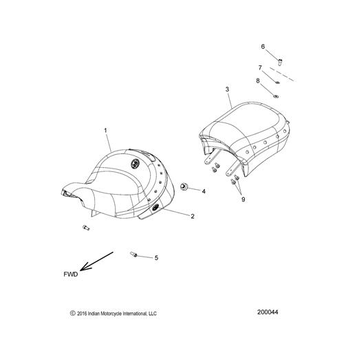 K-STUD, SEAT/SADDLEBAG [INCL. 10 STUDS]