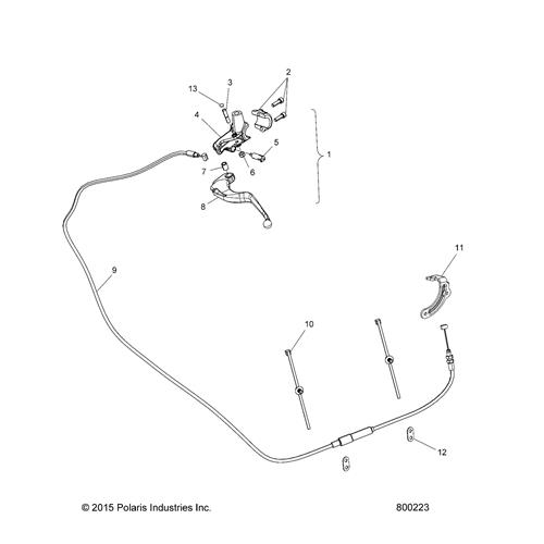CONTROLS, CLUTCH LEVER ASM. AND CABLE N17MSA00/MSB00 ALL OPTIONS