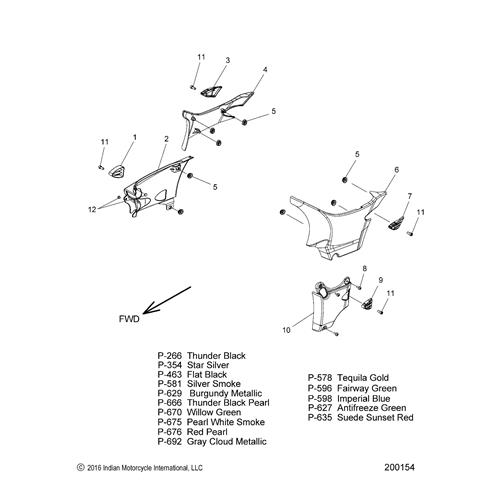 COVER,TIPOVER MOUNT, LWR,RH [CHIEFTAIN]