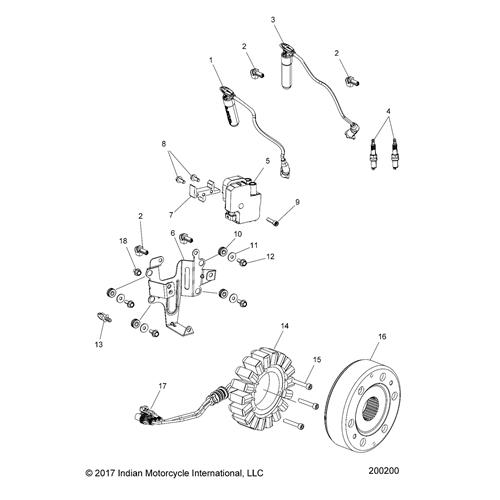 LEAD, SPARK PLUG, FRONT CYL