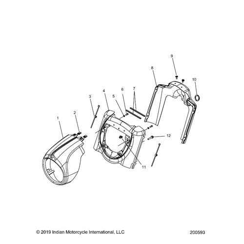 COVER, HEADLIGHT, CHROME