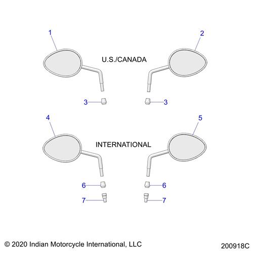 ASM-MIRROR,IND,LH [INCL. NUT]