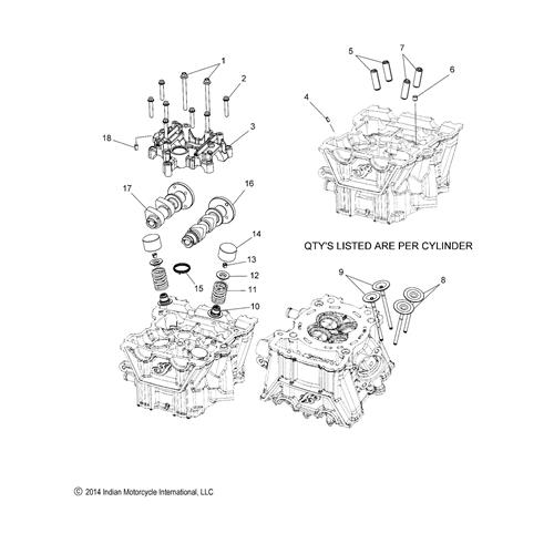 ASM., CYLINDER HEAD, REAR, BLACK [INCL.1,3,4,5,6]