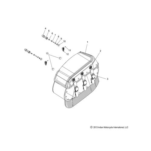 K-STUD, SEAT/SADDLEBAG [INCL. 10 STUDS]